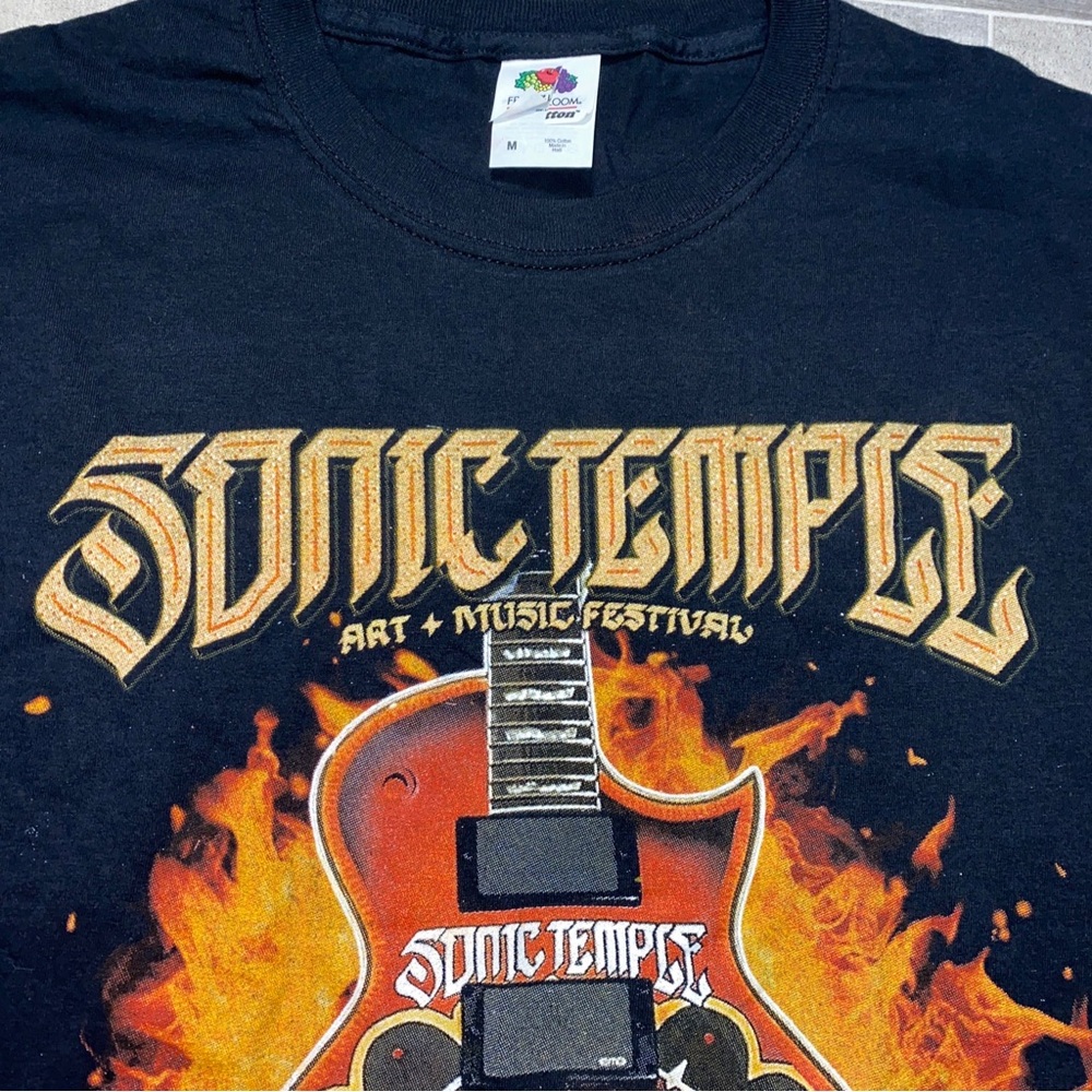 Sonic Temple Disturbed Shirt Men Med Skull Foo Fighters Ghost Metal Bands Mapfre - Picture 11 of 11